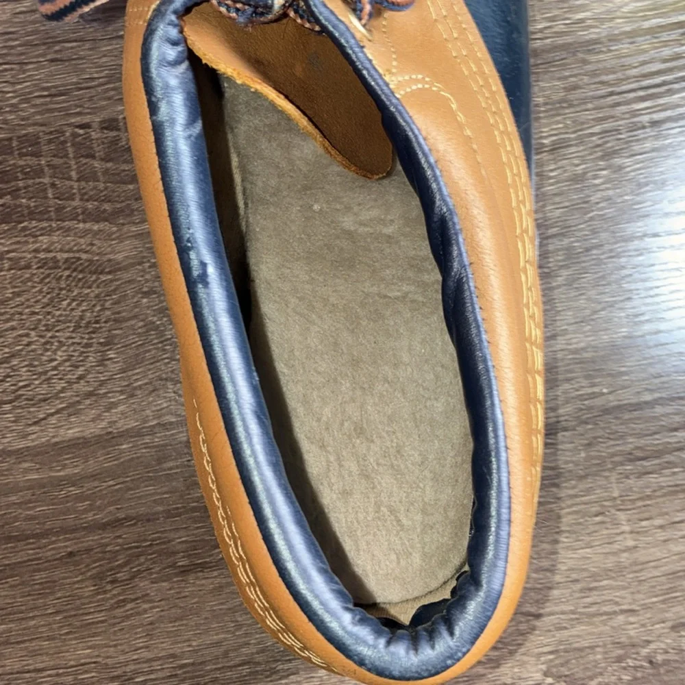Men's Vintage Colorado Blue and Tan Duck Steel Shank Shoes Size 9